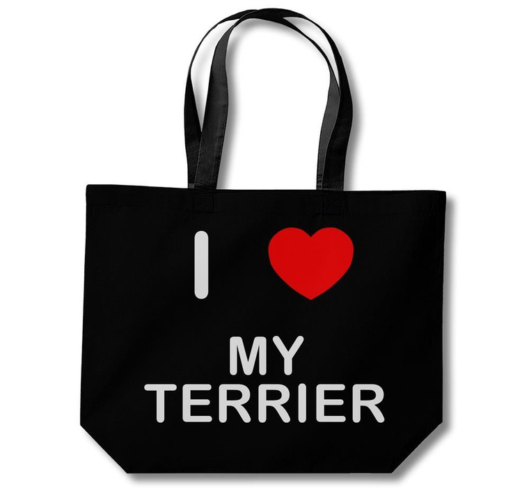 I Love My Terrier - Cotton Shopping Bag