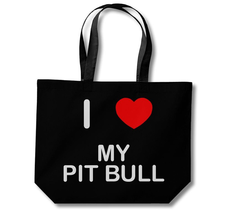 I Love My Pit Bull - Cotton Shopping Bag