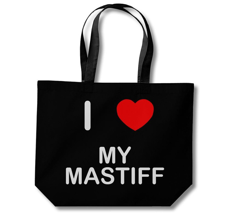 I Love My Mastiff - Cotton Shopping Bag
