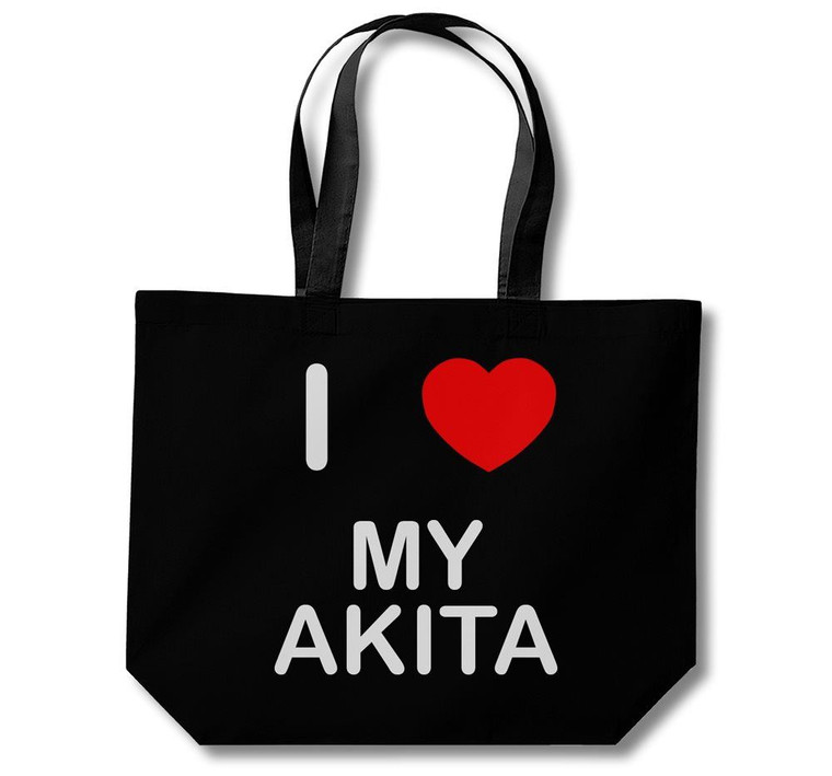 I Love My Akita - Cotton Shopping Bag