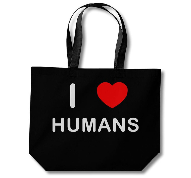 I Love Humans - Cotton Shopping Bag
