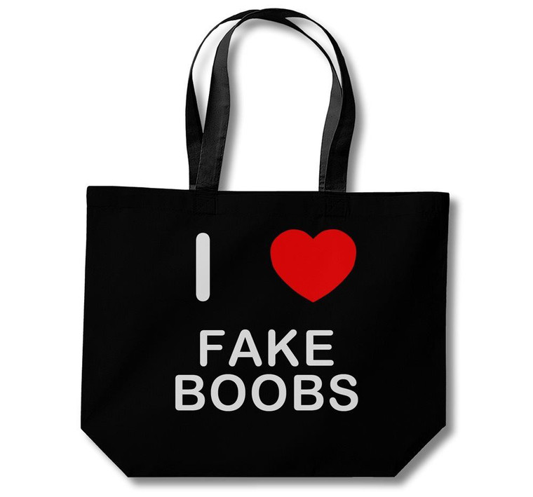 I Love Fake Boobs - Cotton Shopping Bag