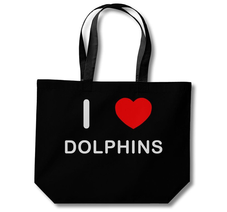 I Love Dolphins - Cotton Shopping Bag
