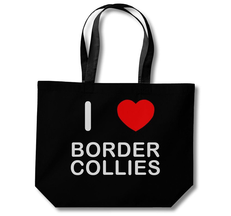 I Love Border Collies - Cotton Shopping Bag