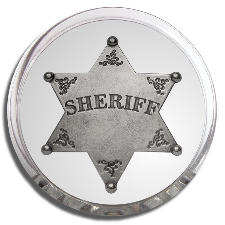 Sheriff Badge - Fridge Magnet Memo Clip