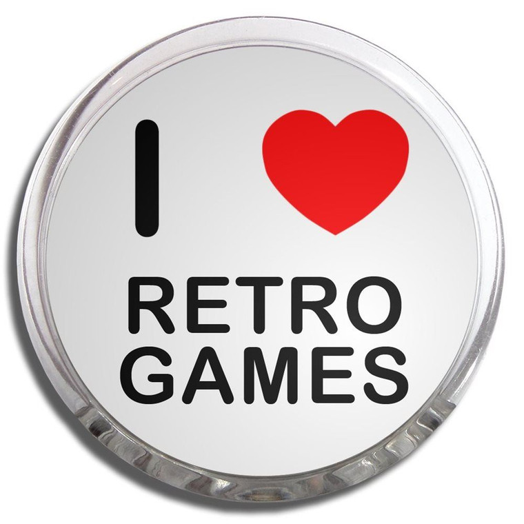 I Love Retro Games - Fridge Magnet Memo Clip