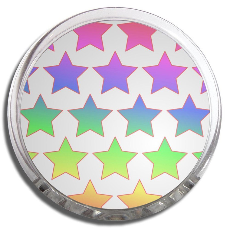 Rainbow Star Pattern - Fridge Magnet Memo Clip