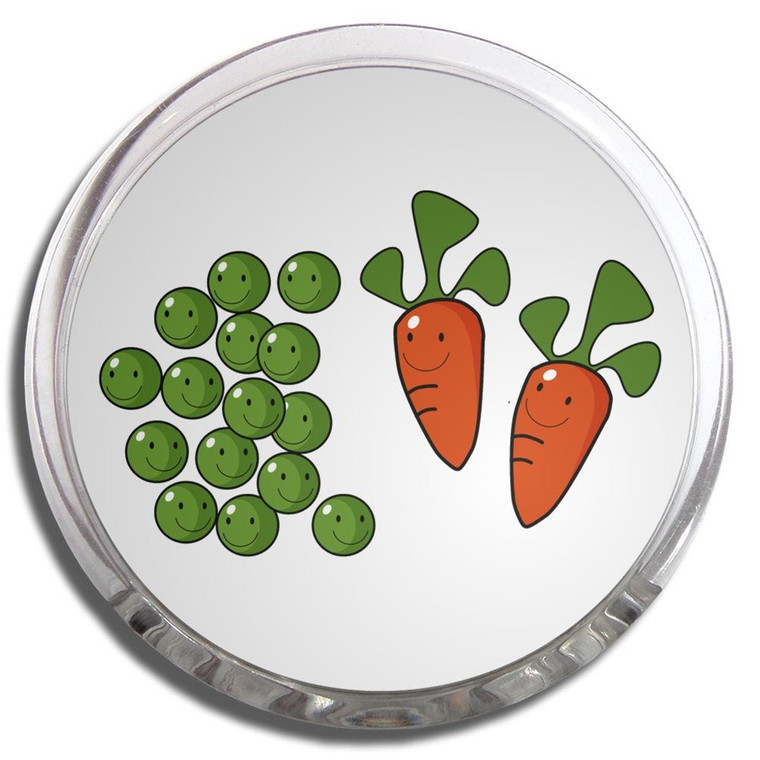 Peas and Carrots - Fridge Magnet Memo Clip