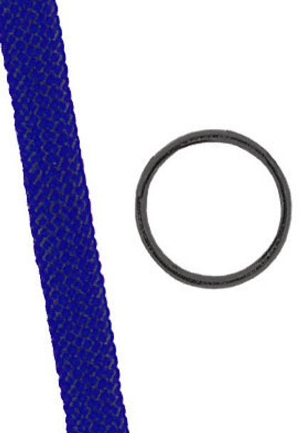 2135-3673 Cordon de 3/8" Color Azul Marino Plano con Anillo Metalico Brady