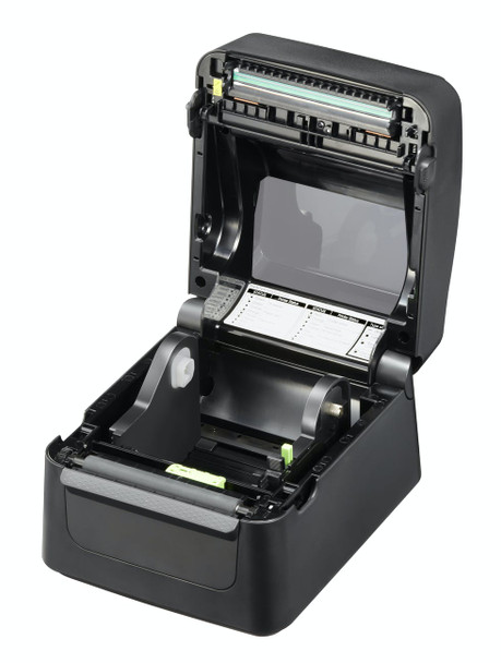 WD312-400CB-EX1 Impresora de Etiquetas TT WS412 300dpi con Tapa Abierta