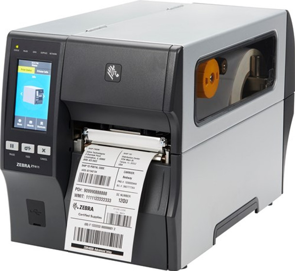 ZT41143-T310000Z Impresora Industrial Zebra ZT411 300dpi - Pelador en Proceso de Impresion