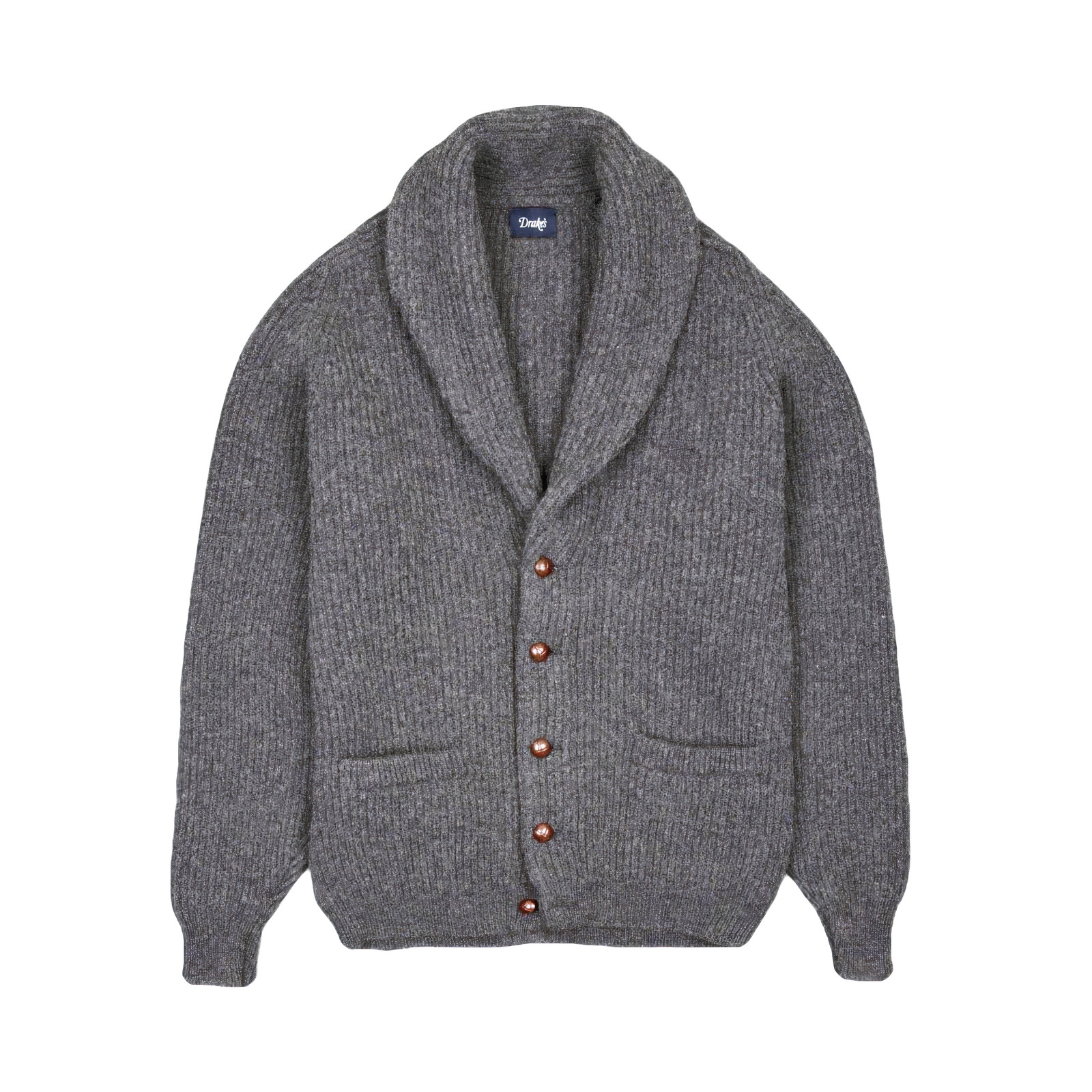 white shawl collar cardigan