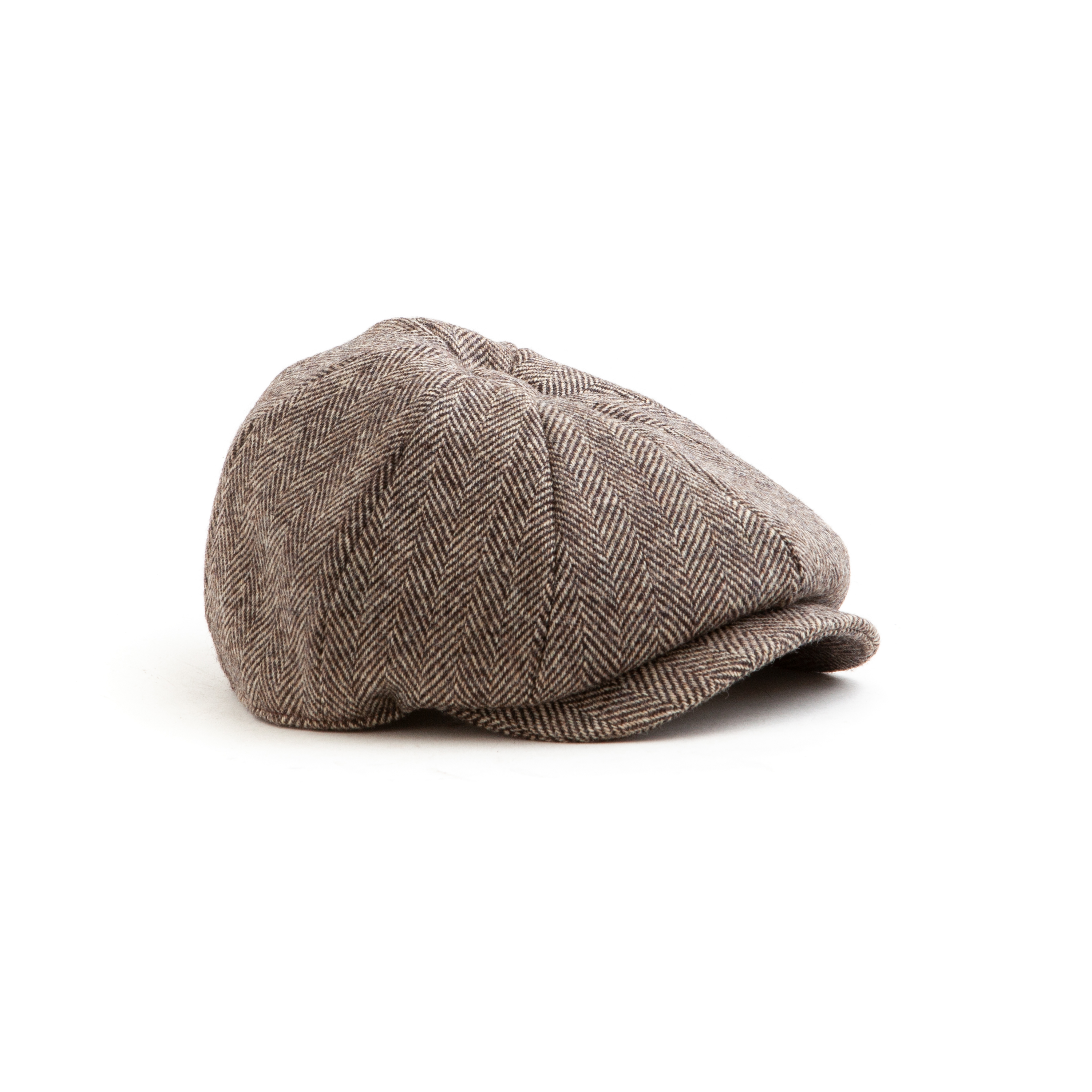 Eight Panel Cap - Brown Herringbone - Fox Bros. - Leffot