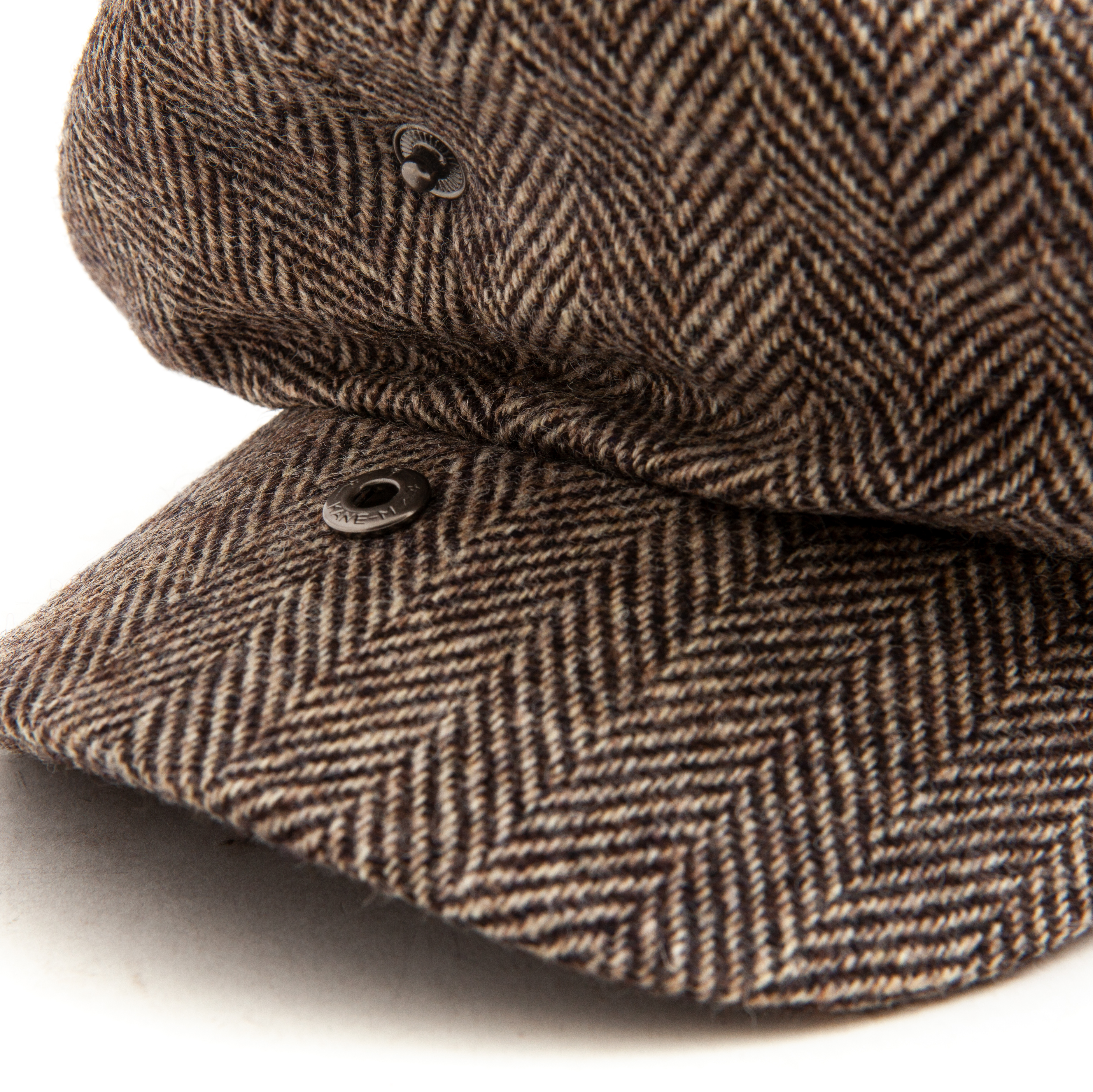 Eight Panel Cap - Brown Herringbone - Fox Bros. - Leffot
