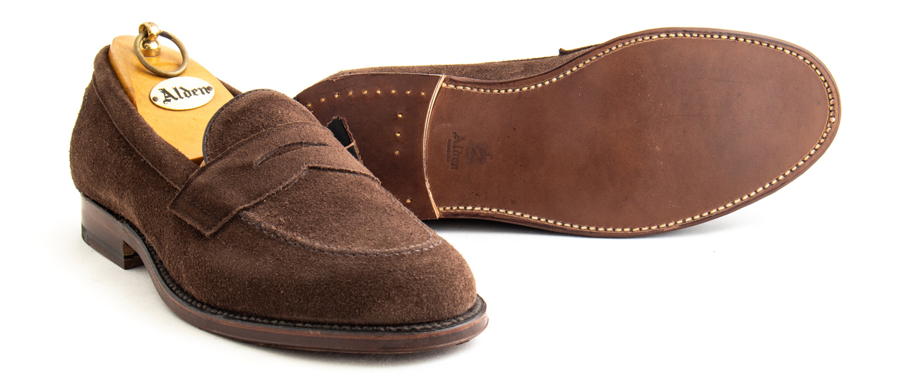 Alden Penny Loafer - Brown Suede - Leffot
