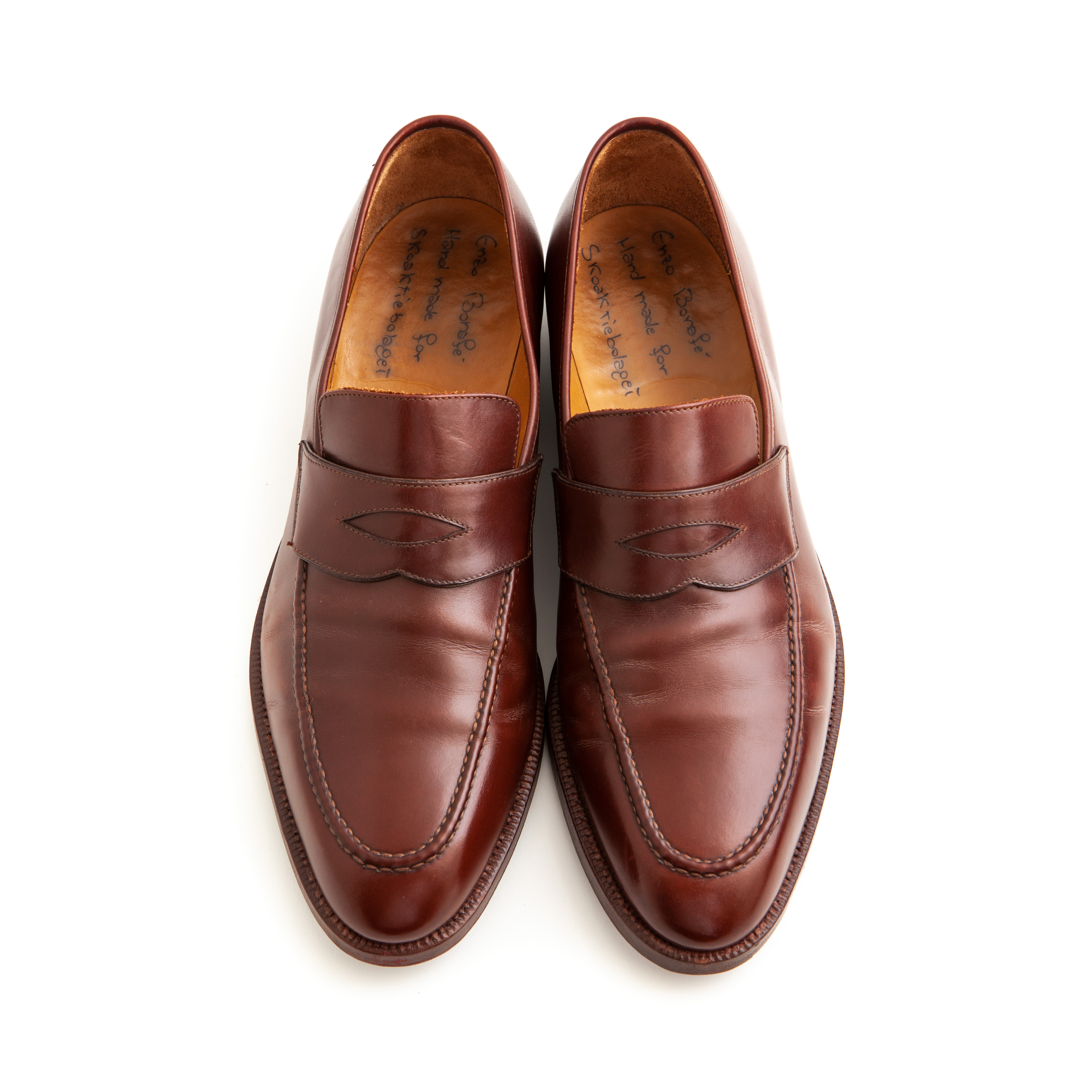 靴 ENZO BONAFE Peccary Bit Loafer D.BROWN 7 Enzo Bonafè Penny Loafer - Pre-owned - Leffot