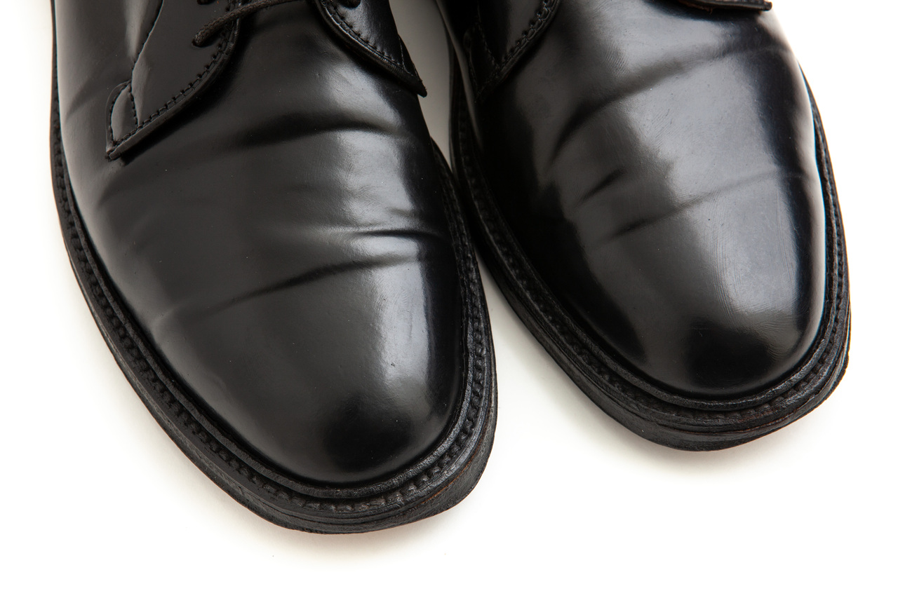 靴 Alden 2817 Black Plain Toe Blucher Alden Men's Plain Toe Blucher Oxford #2817 - Sherman