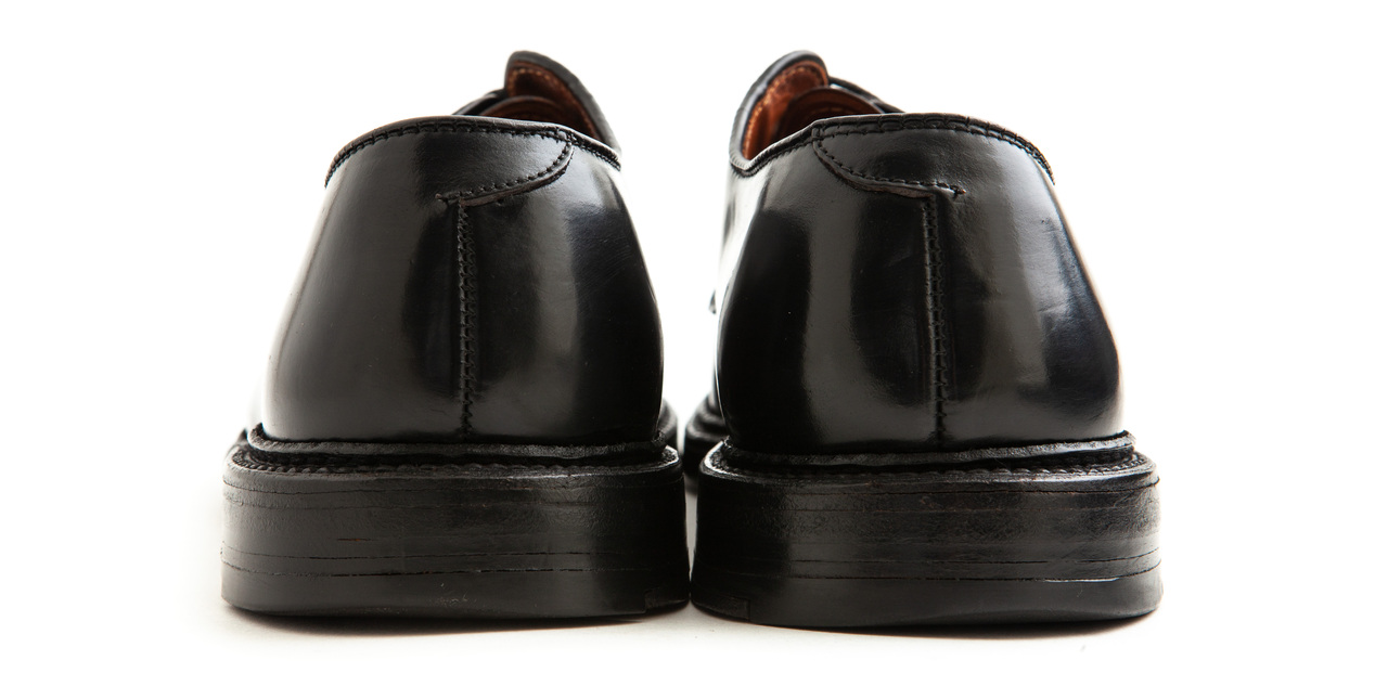 靴 Alden 2817 Black Plain Toe Blucher Alden Plain Toe Blucher - Black Shell Cordoavn - Pre-owned