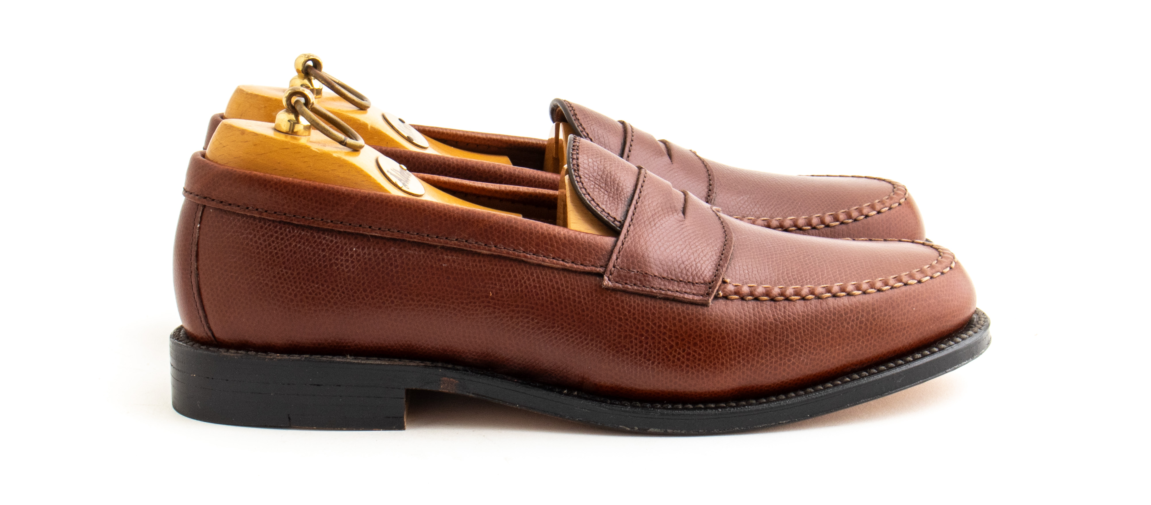 G*i様 ALDEN PENNY LOAFER 9987 ALPINE GRAI Alden Penny Loafer - Brown Alpine Grain - Leffot