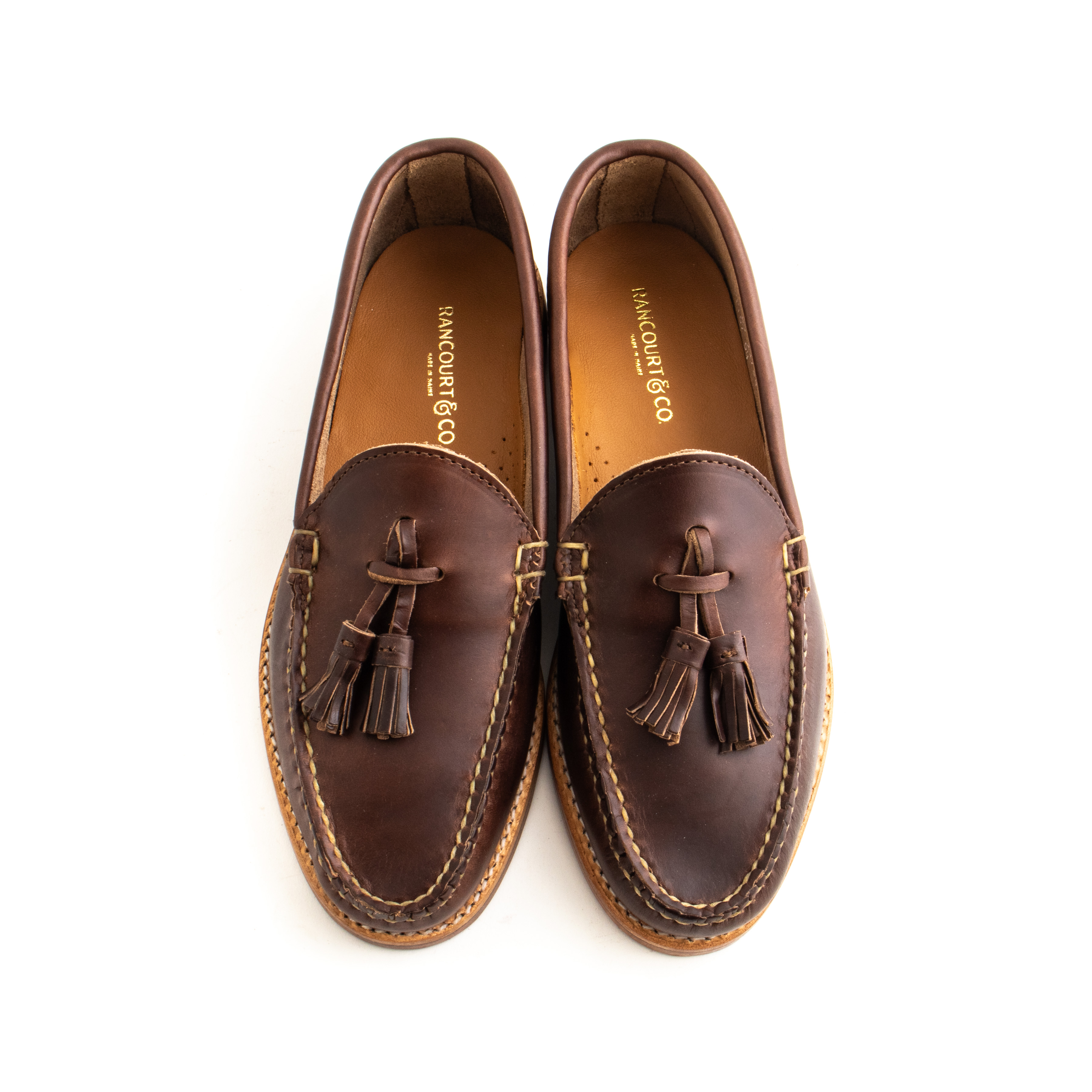 EUC Rancourt & Co x H. S. Trask Moccasin Tassel Loafer Handsewn Maine USA 11.5 D HS Trask Kiltie Tassel Loafers 11.5 M | eBay main image 4