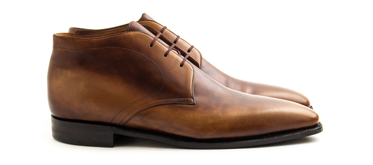 Corthay Chucka Suede Boots w/ Leather Lining Corry Chukka Midnight Blue Suede Leather Boots For Men - The  main image 4