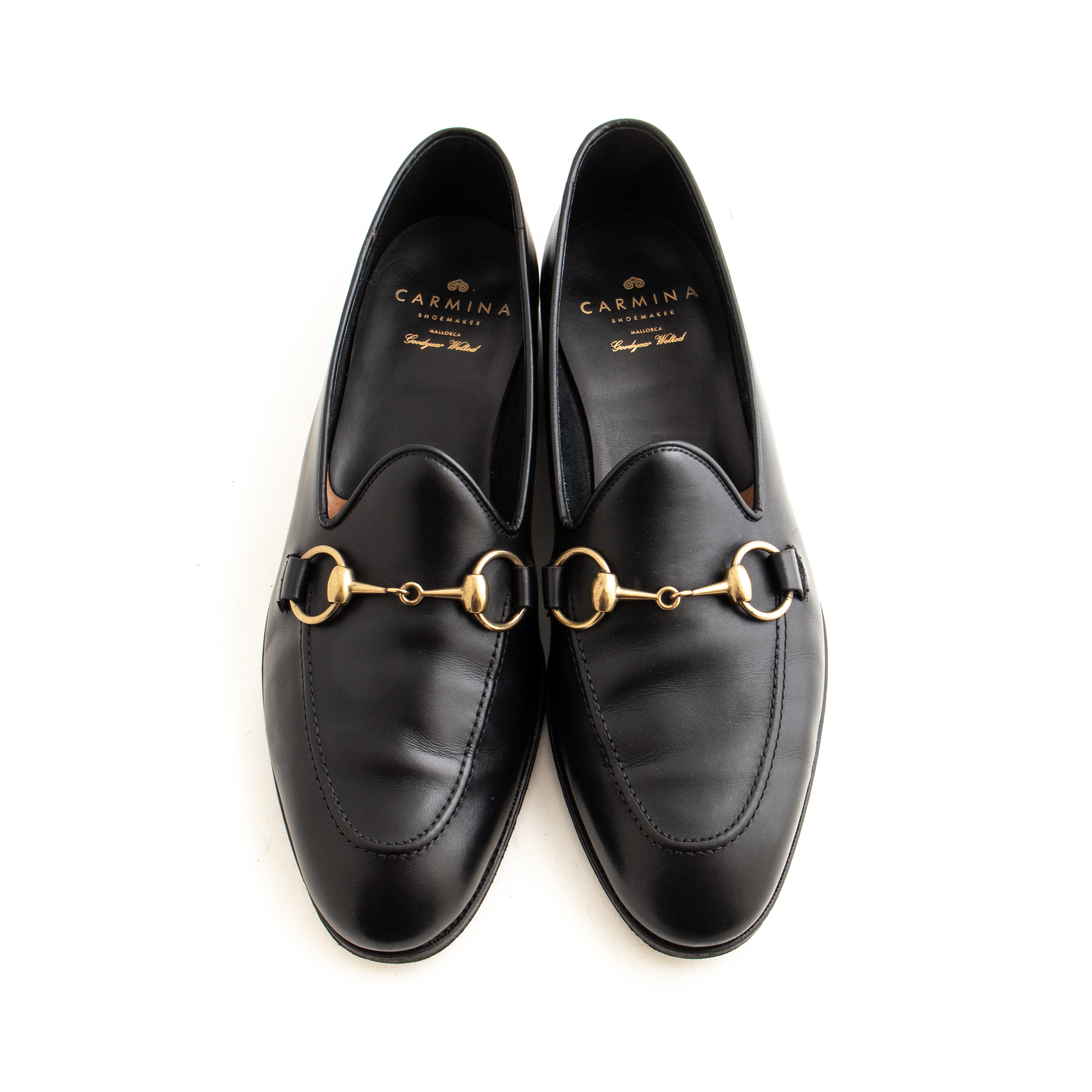 B*S様 CARMINA ブラック ローファー 7 Carmina Bit Loafer - Pre-owned - Leffot