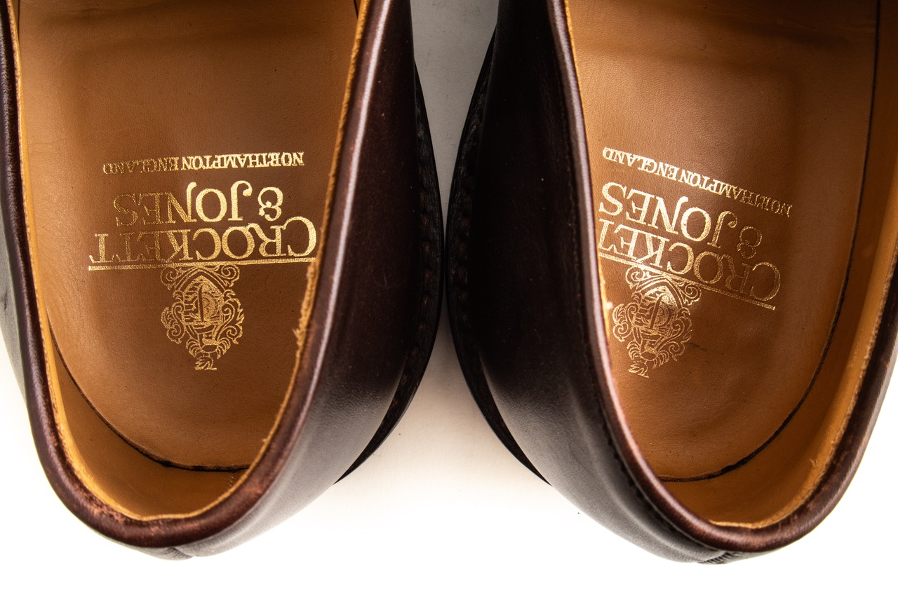 Chaussures Homme Crockett & Jones GRASMERE Tan Scotch Grain - UK 9 / US 10