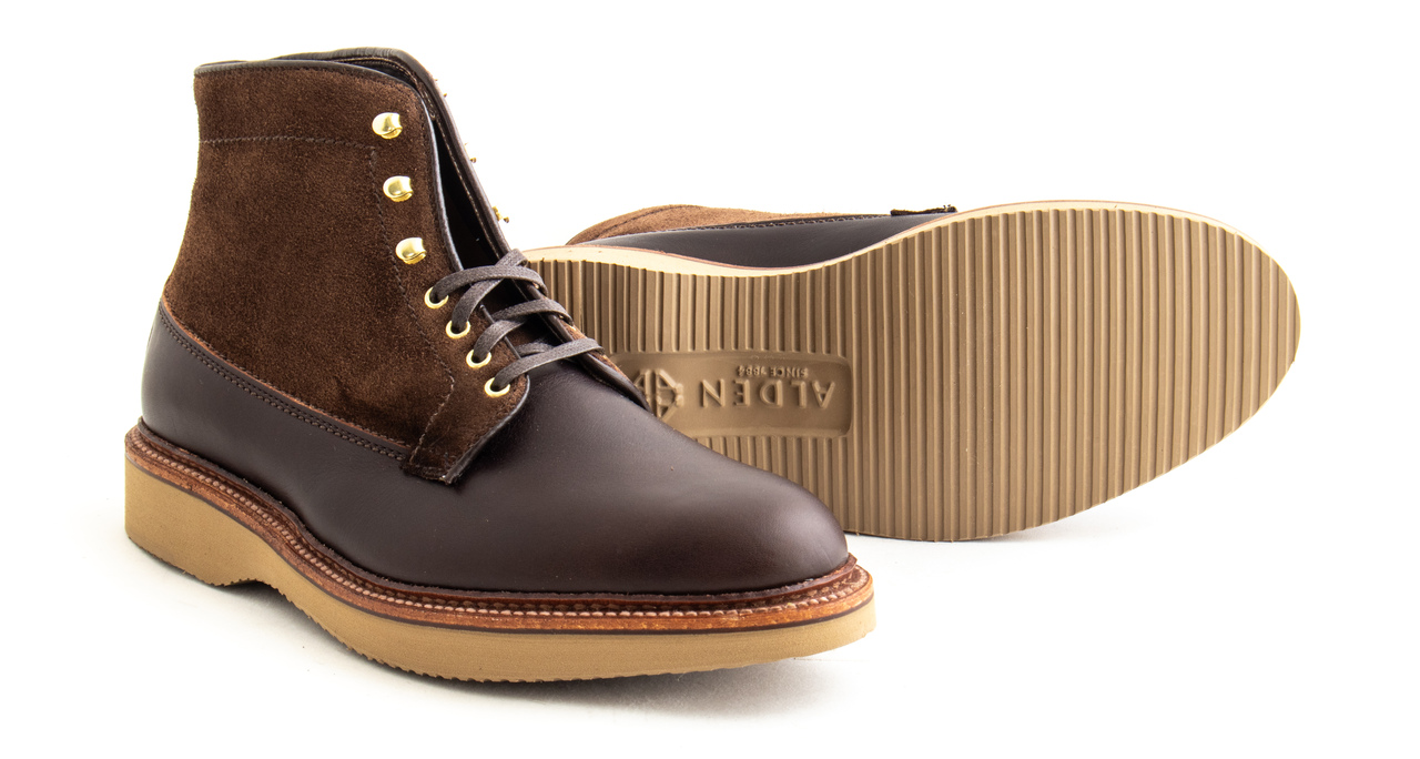 Alden x Leffot Williamsburg Boot - Arabica Lux and Humus Suede