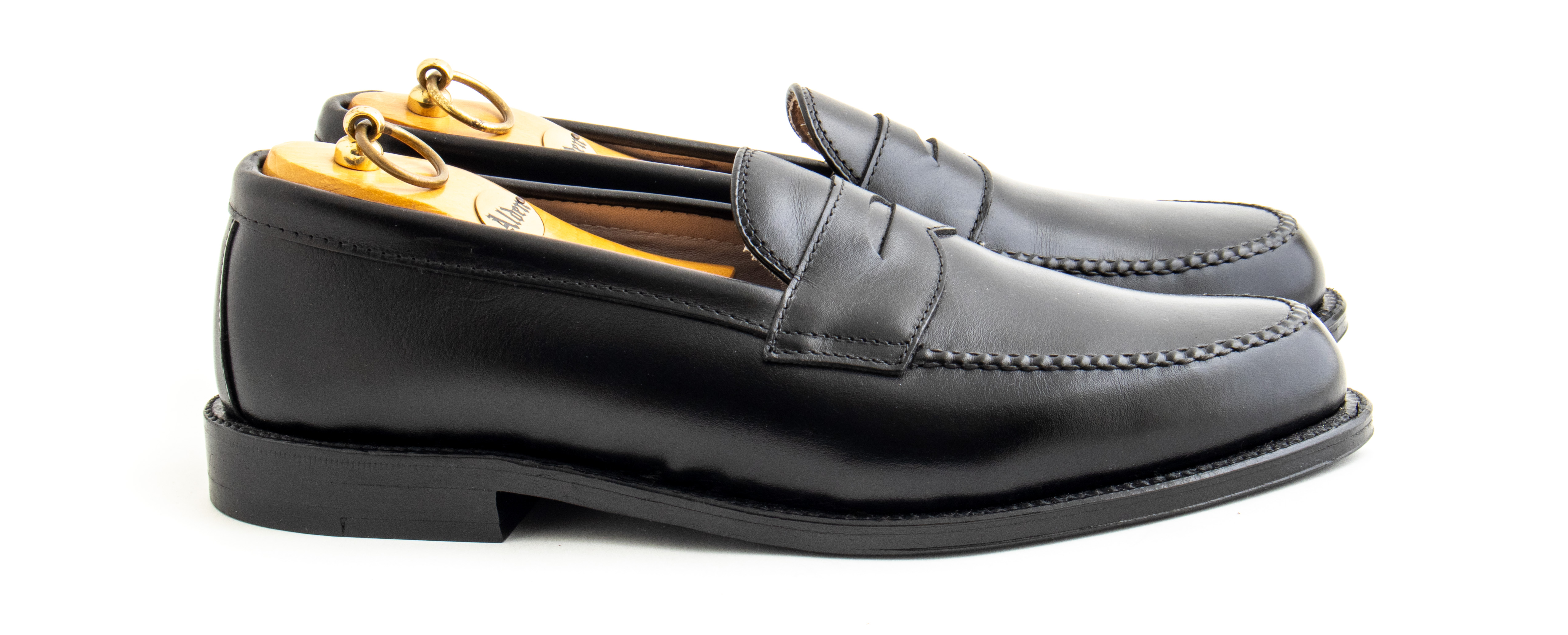 Alden LHS Penny Loafer - Black Calf - Leffot