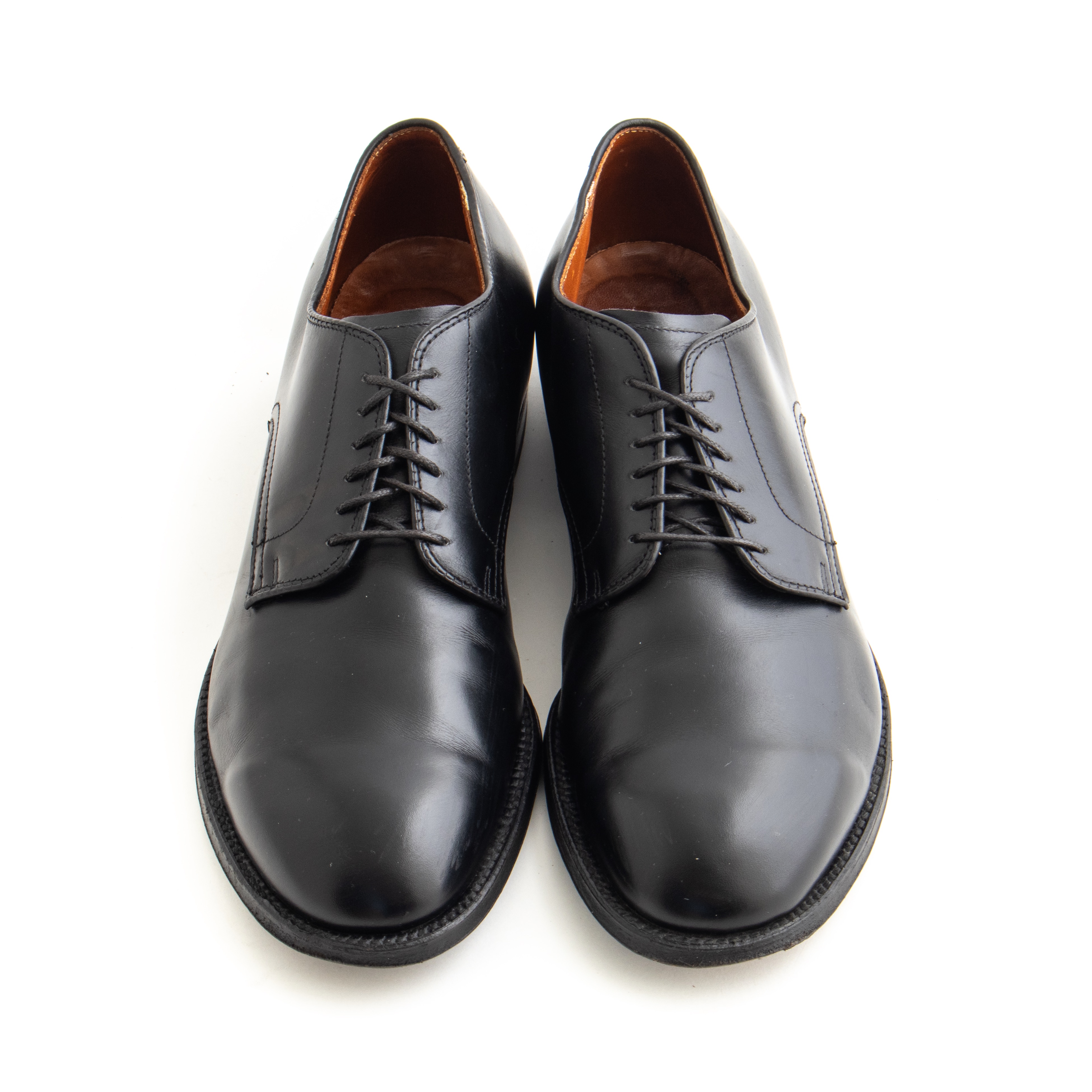 靴 ALDEN 53717 PLANE-TOE PATENT 8 1/2 D Alden Plain Toe Derby - Pre-owned - Leffot