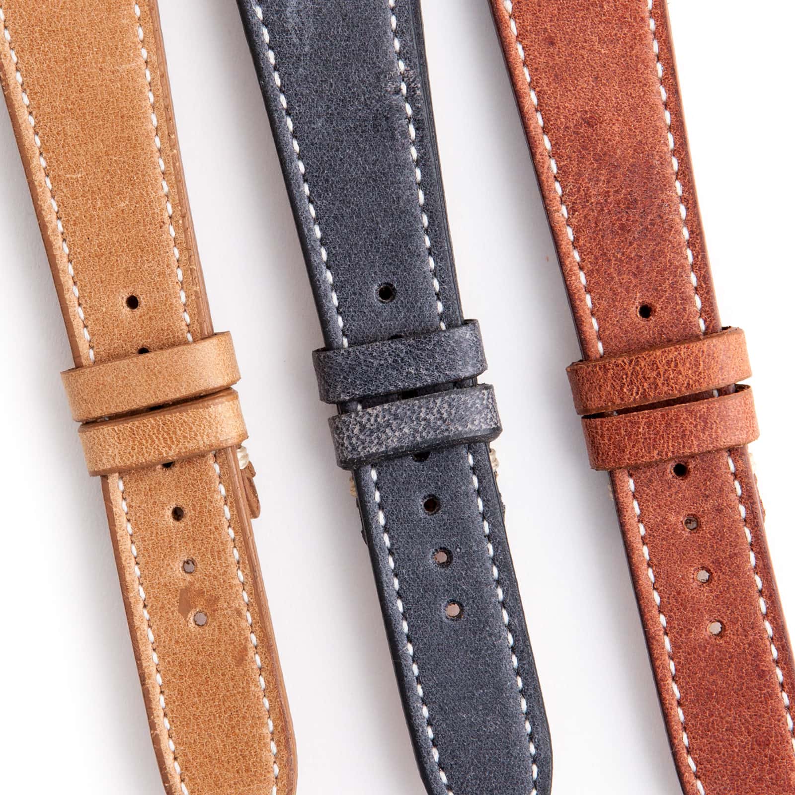 Tumbled Leather Watch Strap - Leffot