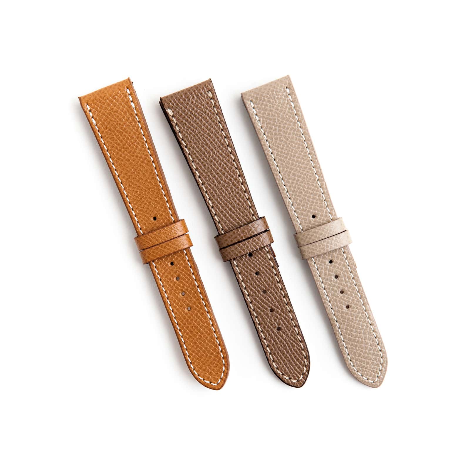 Textured Leather Watch Strap Leffot