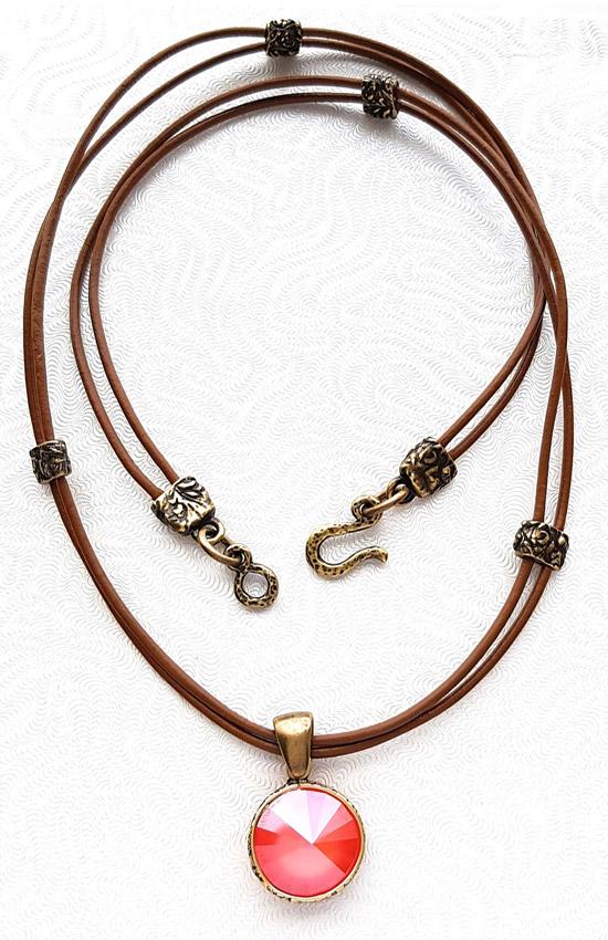 Just Peachy Leather Necklace Tutorial Just Peachy Leather Necklace Tutorial