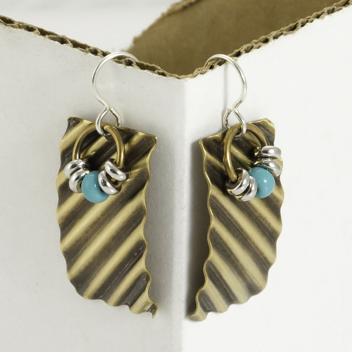 On the Bias Corrugated Metal Earring Tutorial