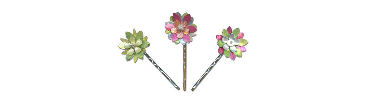 Can Can Flowers Bobby Pins Tutorial