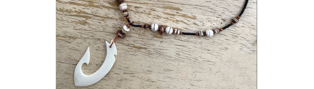 Dzi Fishing Hook Necklace Tutorial Dzi Fishing Hook Necklace Tutorial
