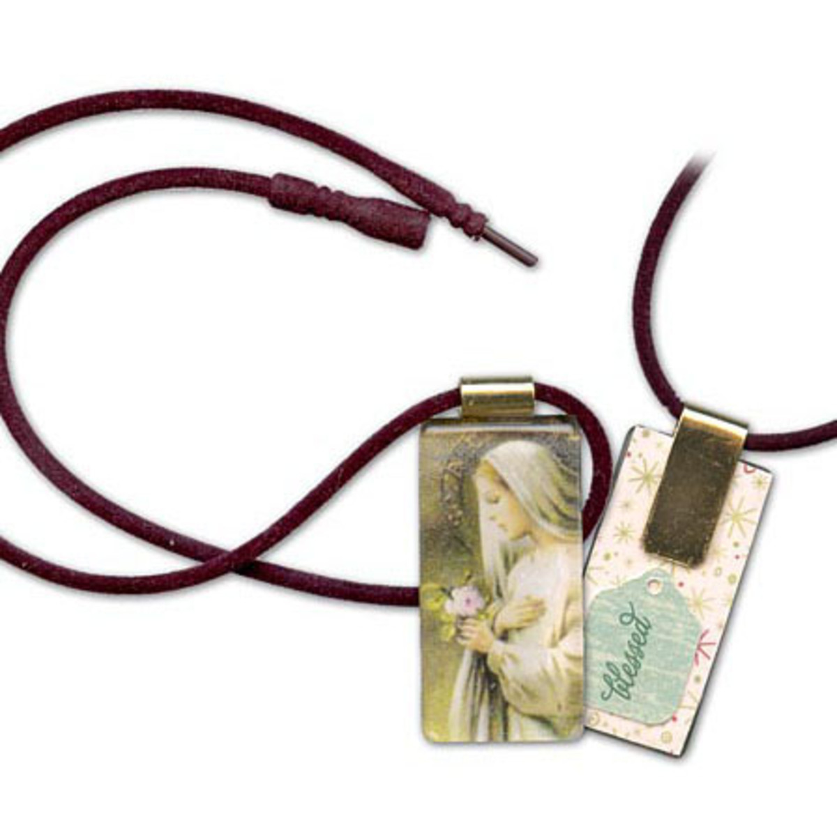 Silent Night Glass Tile Necklace Tutorial