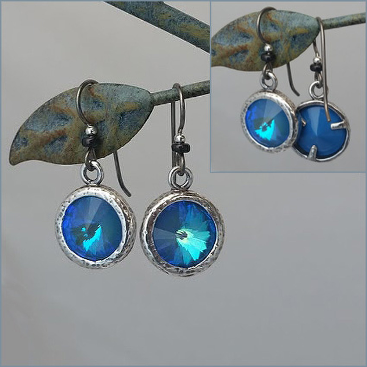 Ultra Simple Blue Rivoli Earrings Tutorial Ultra Simple Blue Rivoli Earrings Tutorial