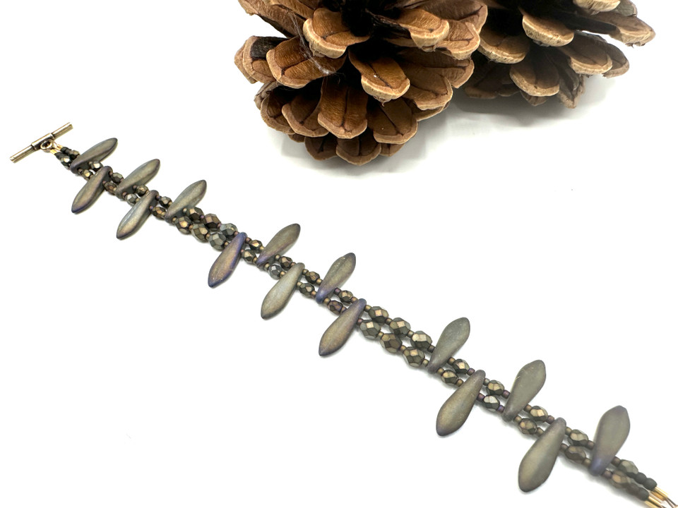 Dazzled Double Hole Dagger Bracelet