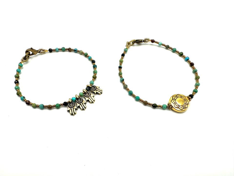 Turquoise Bracelet Duo Turquoise Bracelet Duo