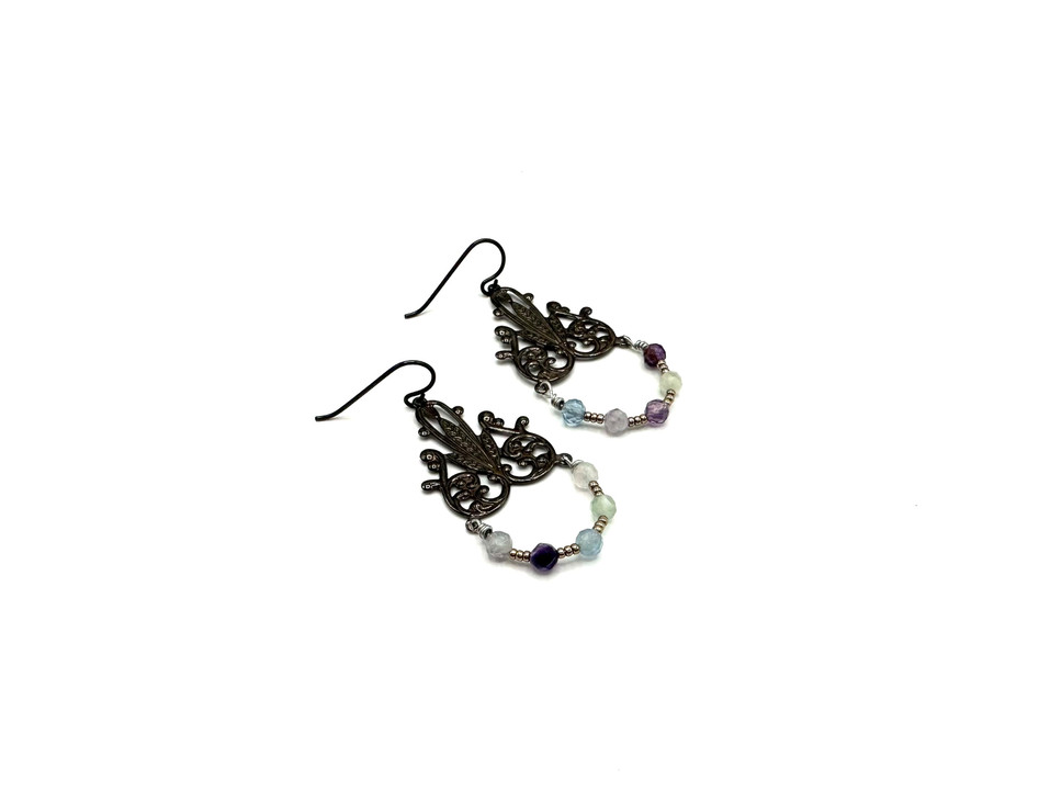 Filigree Gemstone Fabulous Earrings 