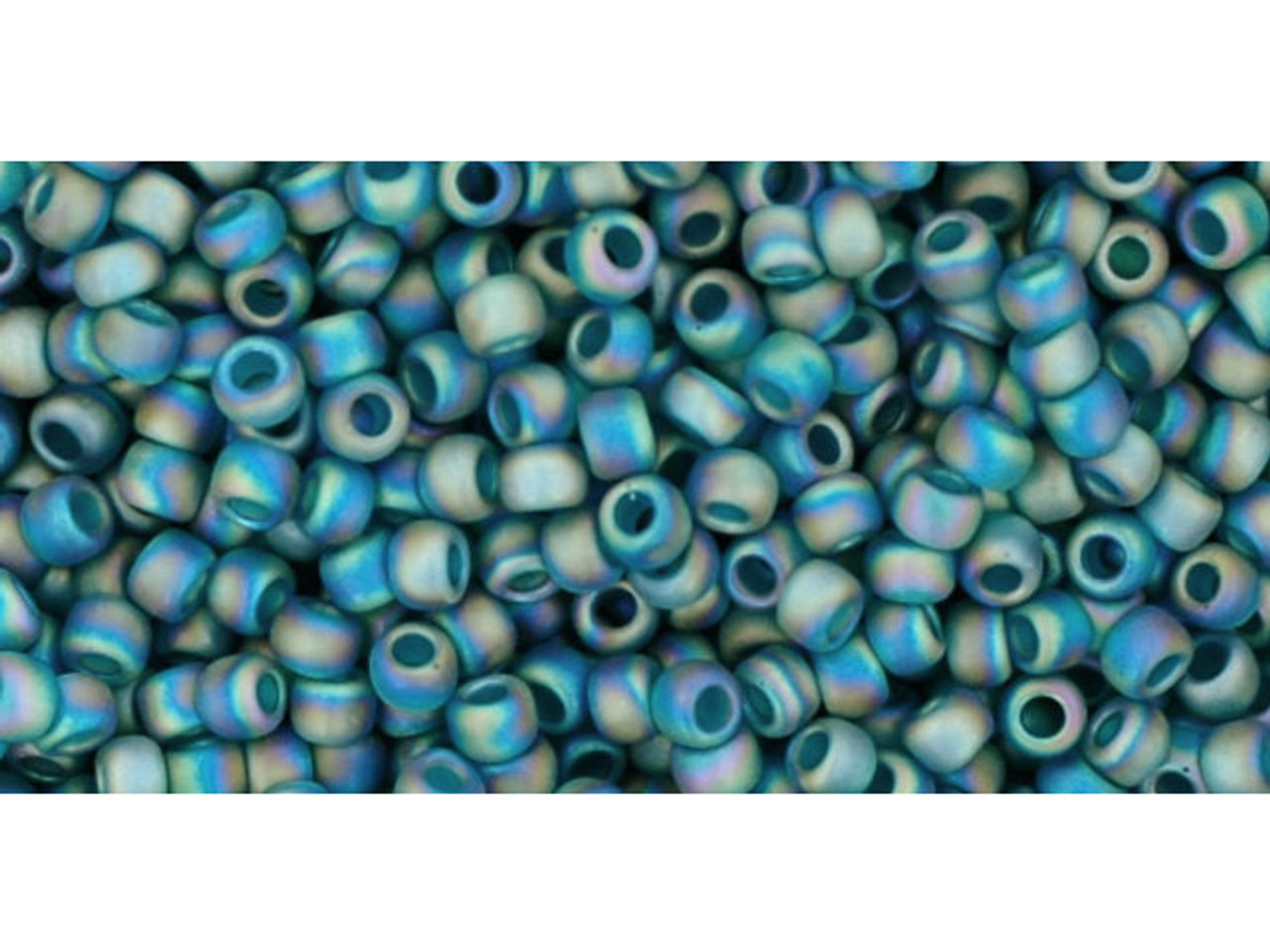 TOHO Glass Seed Bead, Size 3, Transparent-Frosted Teal (Tube)