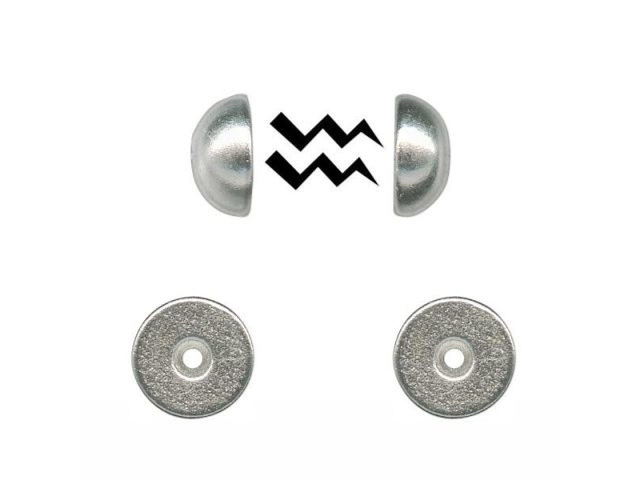 39-421-1 MAG-LOK White Brass Magnetic Jewelry Clasp, Round, Hidden Knot,  6.5mm - Rings & Things