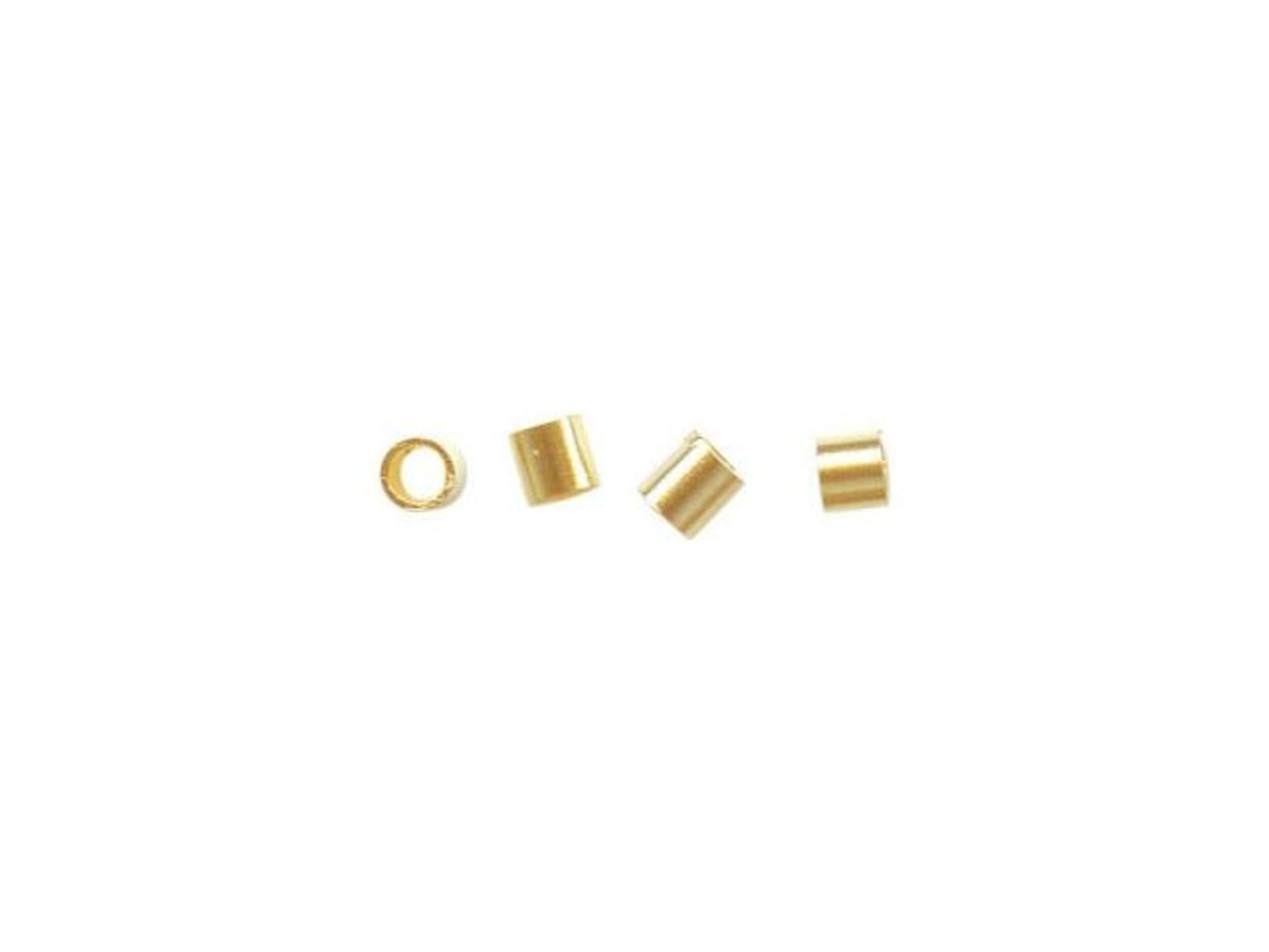 41-256-53-4 Beadalon Gold Plated Crimp Bead, Smooth, Size 3