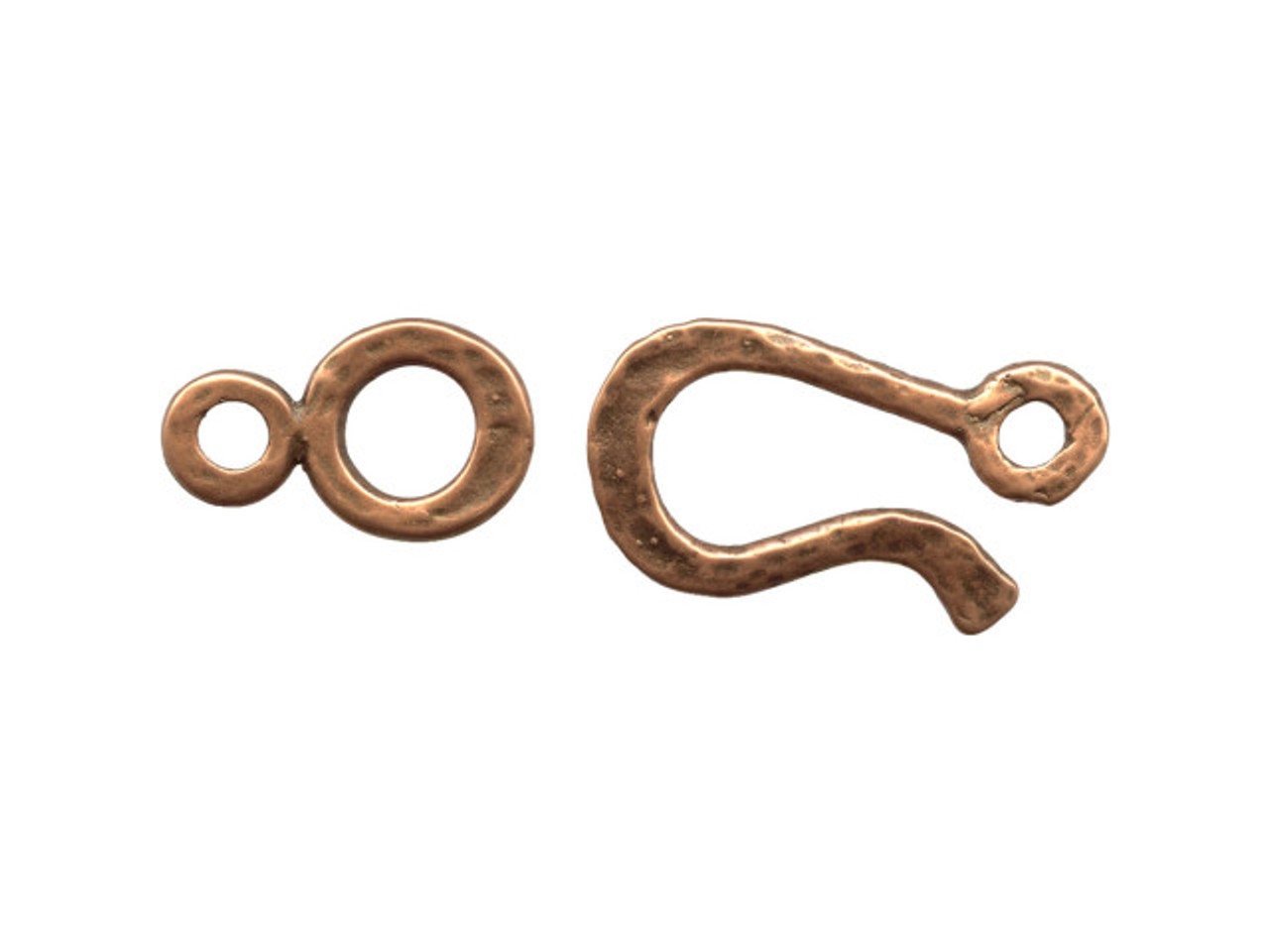 39-195-52-7 JBB Findings Findings Antiqued Copper Plated Jewelry Clasp,  Hammered Hook & Eye - Rings & Things