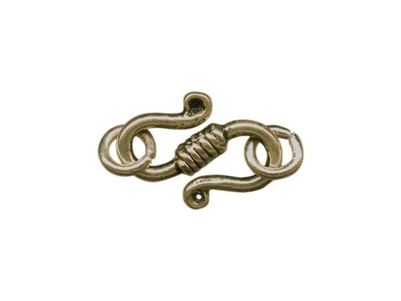 39-175-02-6 Antiqued Brass Plated Jewelry Clasp, Cast, S, Wrapped -  (Clearance) - Rings & Things