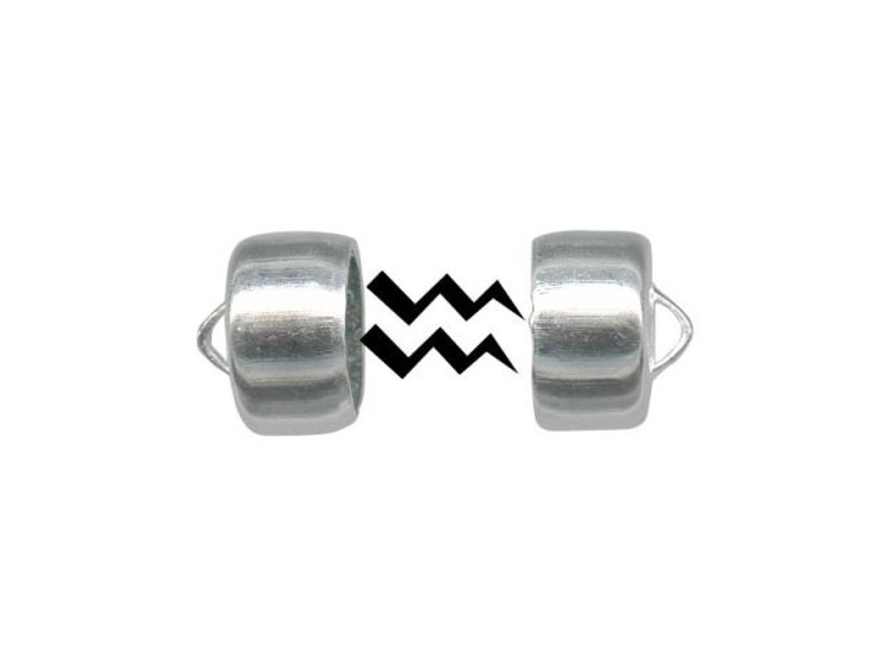 6mm Mag-Lok Magnetic Clasps (Silver Plated) 12-sets