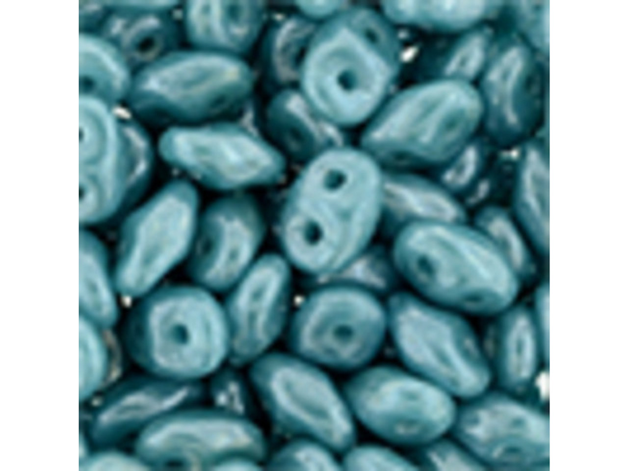SuperDuo 2/5mm Two Hole Czech Glass Seed Beads - Dark Blue Green