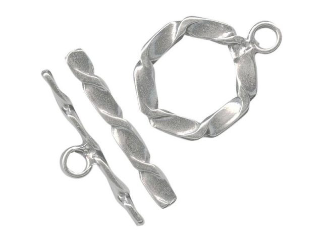 39-556-K B B Benbassat Sterling Silver Toggle Clasp, Ribbon
