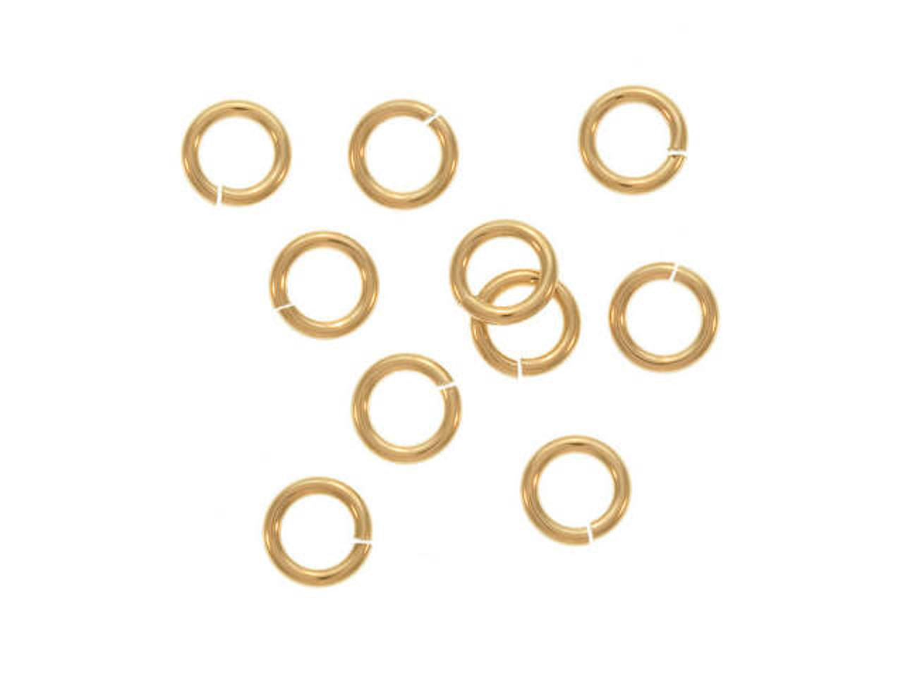 JUMPLOCK Jump Rings, Round 6mm 18 Gauge, Gold-Filled (10 Pieces